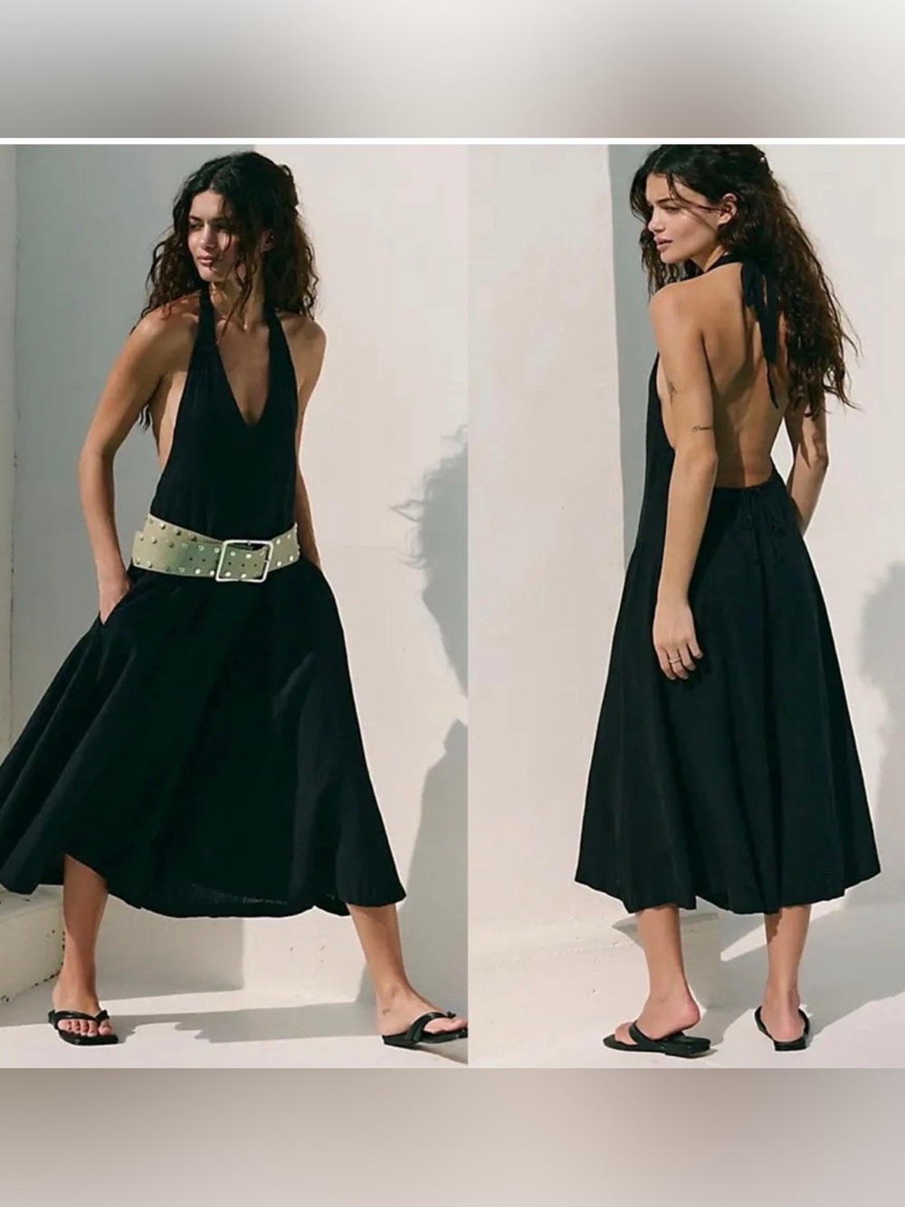 Free People/Free Est - Reese Linen Culotte One-Piece NWOT